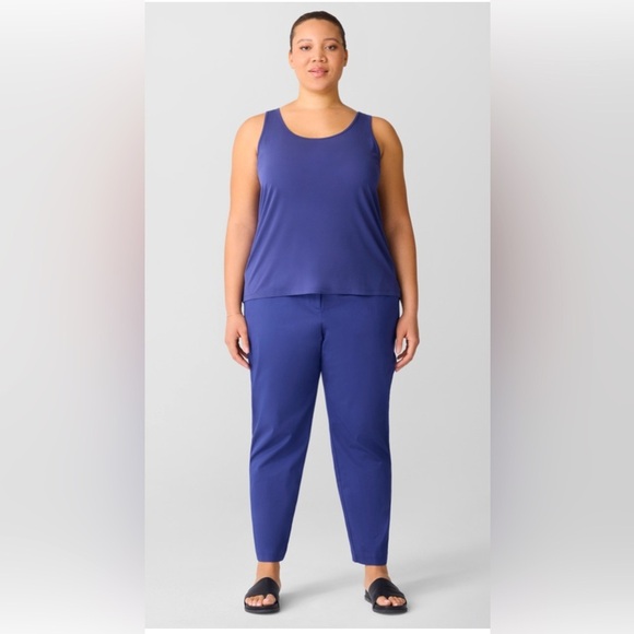 Eileen Fisher Silk Scoop Neck Tank Top Blue , size 1X - Picture 1 of 6
